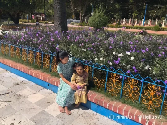 Children's Joyful Kung Fu Display in a Flower Garden – AI Generated Video | Hailuo AI