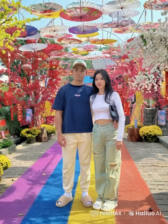 Vibrant Kung Fu Duel in Festive Outdoor Setting – AI Generated Video | Hailuo AI