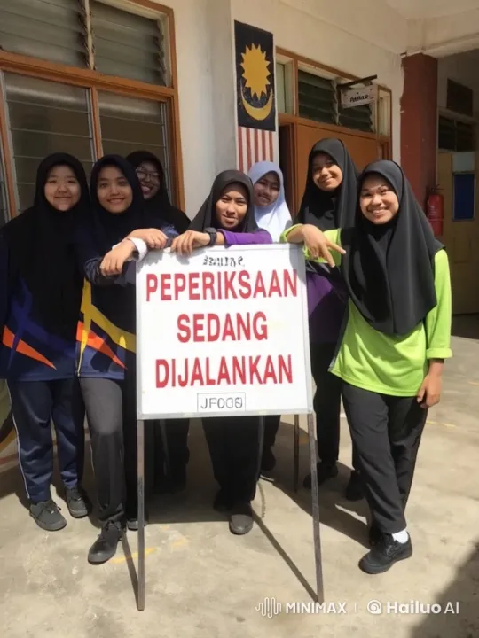 Uniformed Students Perform Kung Fu Amidst Exam Sign – AI Generated Video | Hailuo AI