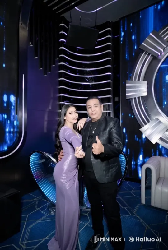 Couple Poses Playfully in Futuristic Sci-Fi Room – AI Generated Video | Hailuo AI