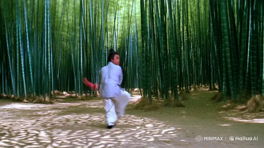 Kungfu Master Practices in Serene Bamboo Forest – AI Generated Video | Hailuo AI