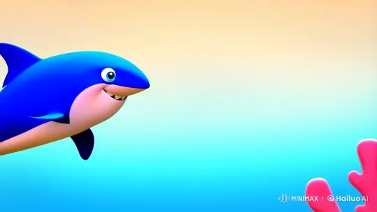 Family of Chibi Sharks Perform Delightful Underwater Dance – AI Generated Video | Hailuo AI