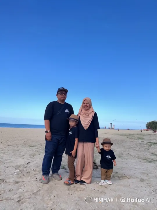 Family Enjoys Playful Kungfu Battle on the Beach – AI Generated Video | Hailuo AI
