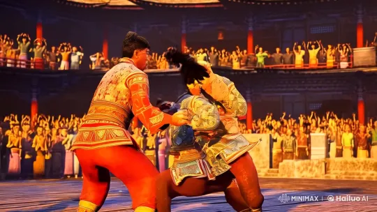 Dramatic Kun Khmer and Kung Fu Fight in Traditional Arena – AI Generated Video | Hailuo AI