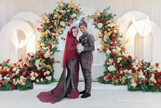 Traditional Attire Couple Practices Kung Fu in Florally Adorned Stage – AI Generated Video | Hailuo AI