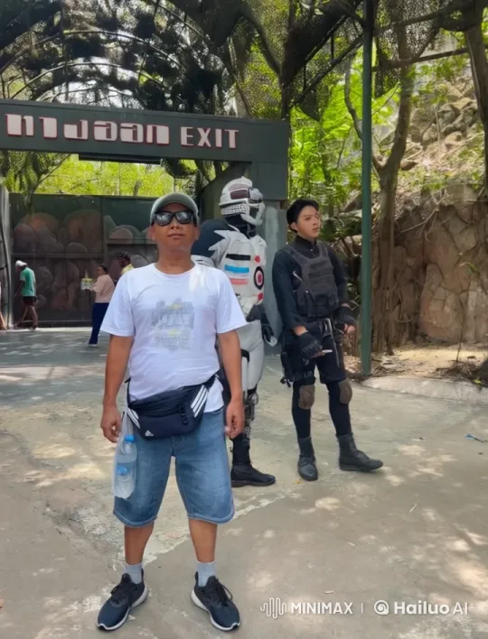 Futuristic Kungfu Fight Under Bright Outdoor Exit – AI Generated Video | Hailuo AI