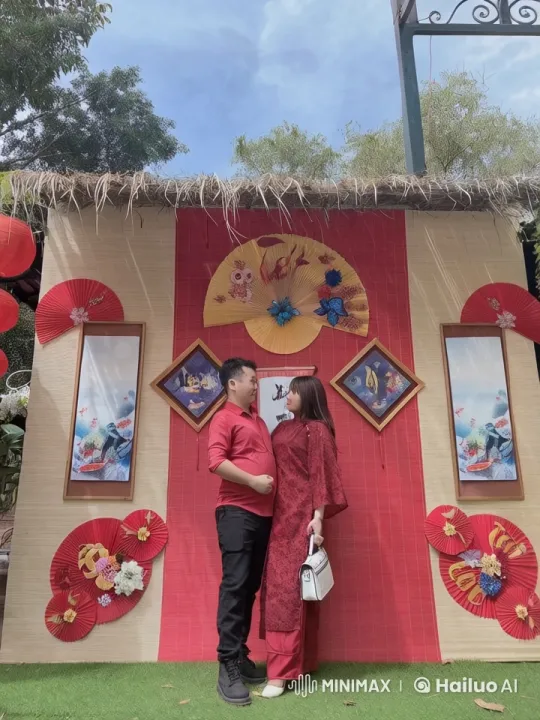 Couple Showcases Kung Fu Against Festival Backdrop – AI Generated Video | Hailuo AI