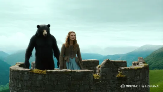 The Werebear and the Maiden in the Fortress – AI Generated Video | Hailuo AI
