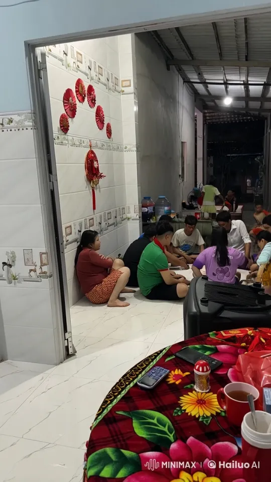 Festive Gathering in a Cozy, Decorated Living Room – AI Generated Video | Hailuo AI