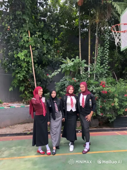 School Uniformed Students Perform Kungfu on Basketball Court – AI Generated Video | Hailuo AI