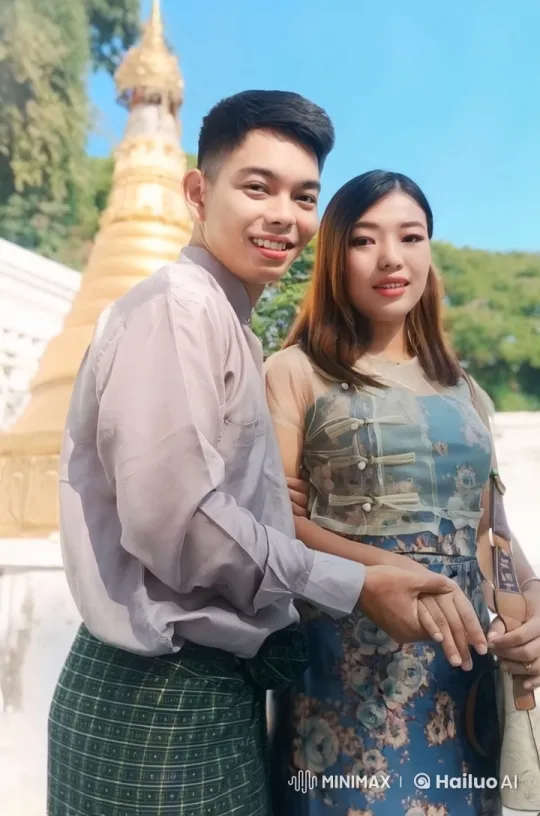 Young Couple Practicing Kung Fu at Burmese Temple – AI Generated Video | Hailuo AI