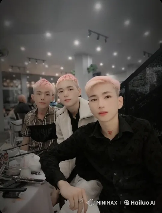 Stylish Pink-Haired Trio Showcases Martial Arts in Restaurant Setting – AI Generated Video | Hailuo AI