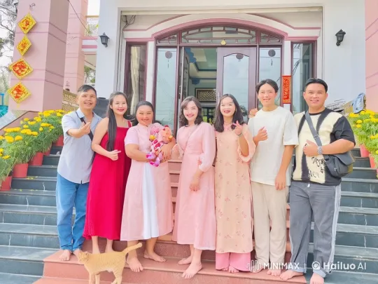 Live2D Video: Group Poses and Plays Kung Fu in Colorful Setting – AI Generated Video | Hailuo AI