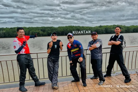 Kung Fu Display by Five Men in Kuantan Setting – AI Generated Video | Hailuo AI