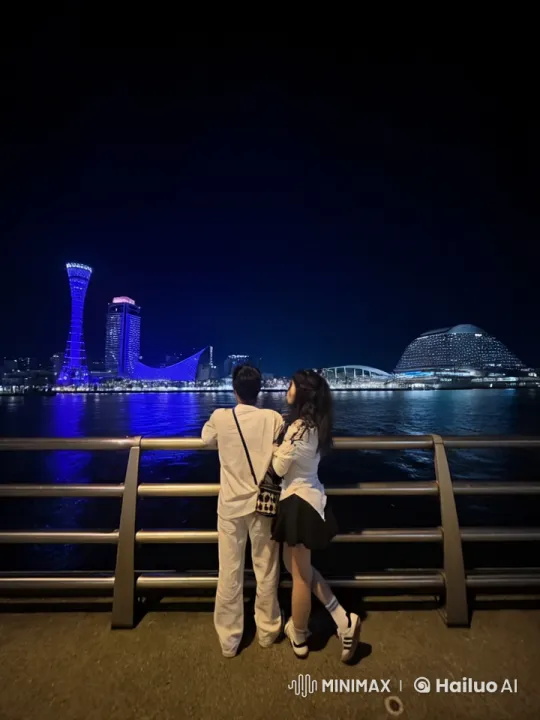 Night-time Kungfu Dance by Waterfront – AI Generated Video | Hailuo AI