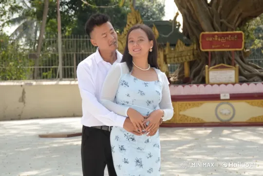 Elegant Attire Kung Fu Fight in Serene Outdoor Setting – AI Generated Video | Hailuo AI