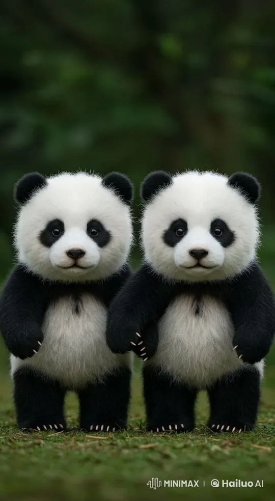 Playful Panda Cubs Dance in Bamboo Forest – AI Generated Video | Hailuo AI