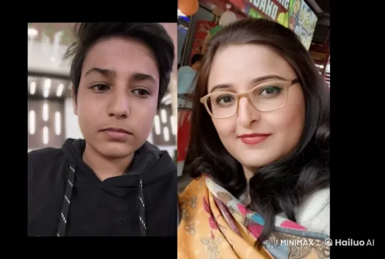 Affectionate Moment: Man in Hoodie and Woman in Traditional Attire Share a Kiss – AI Generated Video | Hailuo AI