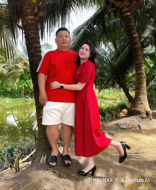Couple Performs Graceful Kungfu in Lush Palm Setting – AI Generated Video | Hailuo AI