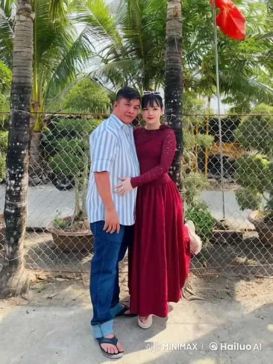 Couple Embracing in Lush Outdoor Setting – AI Generated Video | Hailuo AI