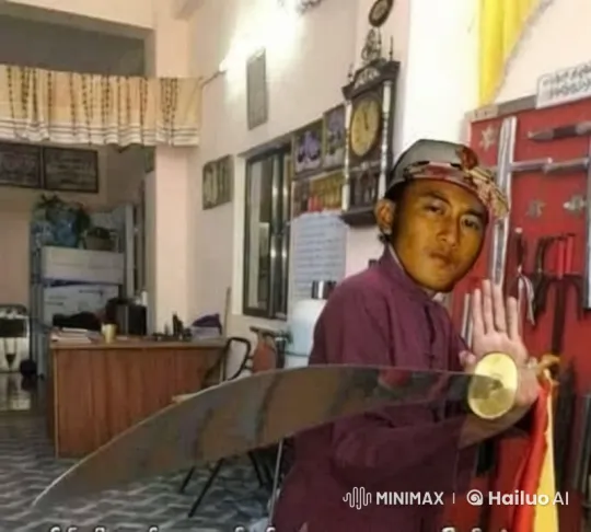 Traditional Room Setting for Martial Sword Display – AI Generated Video | Hailuo AI