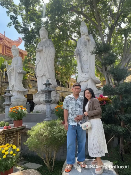 Couple Practices Kung Fu in Serene Garden Setting – AI Generated Video | Hailuo AI