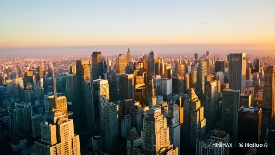 Futuristic Flying Motorcycles Over Dusk Urban Skyline – AI Generated Video | Hailuo AI