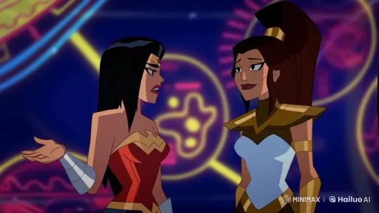 Justice League Action: Wonder Woman and Athena's Intimate Moment – AI Generated Video | Hailuo AI