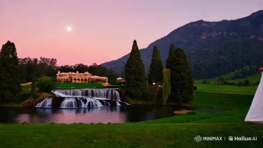 Mountain Farm Elegance: Majestic Landscape and Enigmatic Woman – AI Generated Video | Hailuo AI