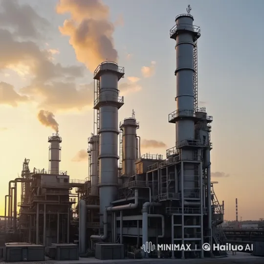 Industrial Complex: A Dynamic and Vivid Operational Scene – AI Generated Video | Hailuo AI
