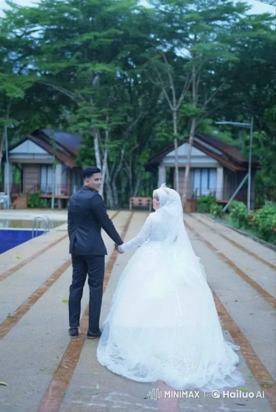 Wedding Couple Engages in Intense Kungfu Battle Amidst Rustic Scenery – AI Generated Video | Hailuo AI