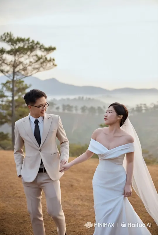 Wedding Day Kung Fu Surprise in Scenic Hills – AI Generated Video | Hailuo AI