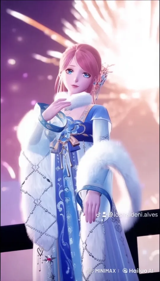 Anime Girl Admires Fireworks in Live2D Animation – AI Generated Video | Hailuo AI