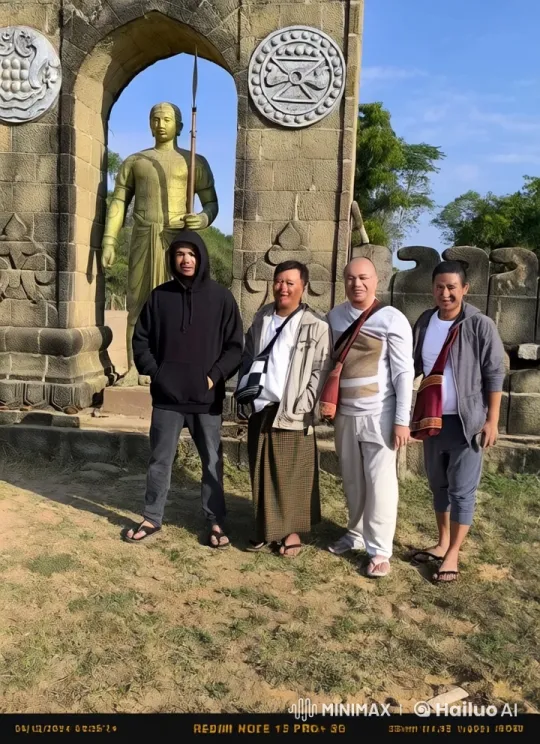 Ancient Archway: Kung Fu Masters vs. Silent Statue – AI Generated Video | Hailuo AI