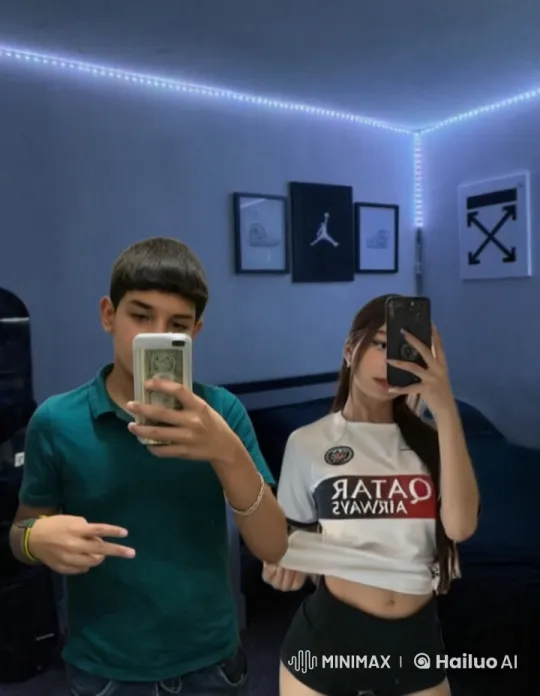 Young Couple Shares Intimate Moment in LED-Lit Room – AI Generated Video | Hailuo AI