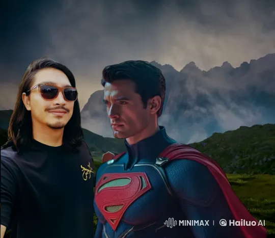 Dynamic Fight Scene on a Hillside with Superman Costume – AI Generated Video | Hailuo AI