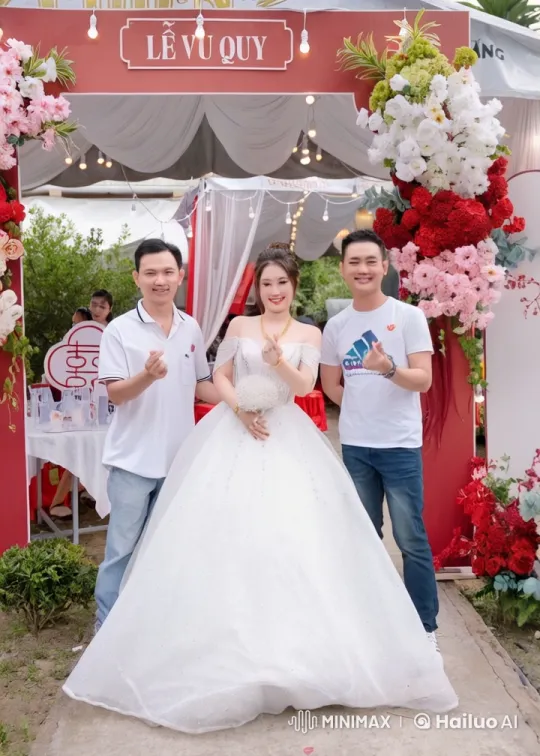 Outdoor Wedding Kung Fu Performance by Bride and Groom – AI Generated Video | Hailuo AI