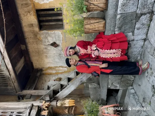 Traditional Attire Duel Transforms into Romantic Connection – AI Generated Video | Hailuo AI