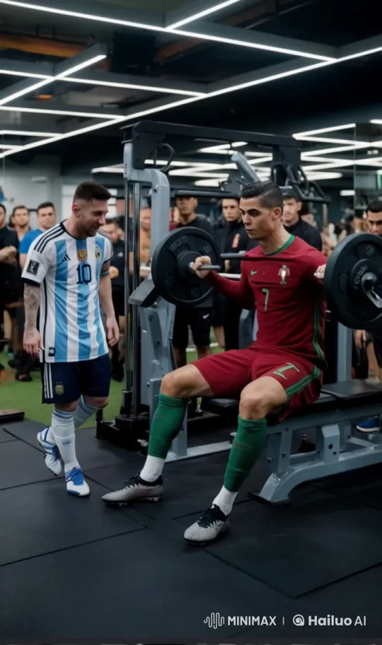 Athletes Exercising in Energetic Gym Environment – AI Generated Video | Hailuo AI