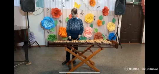 Boy Battles Old Man with Xylophone and Jedi Sword – AI Generated Video | Hailuo AI