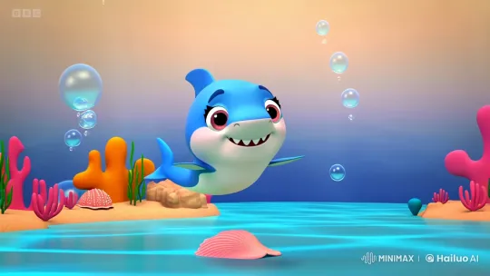 Baby Shark's Serene Underwater Adventure – AI Generated Video | Hailuo AI