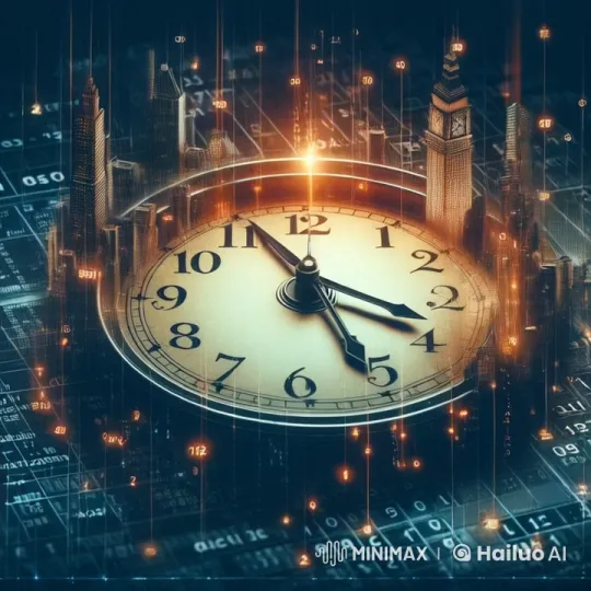 Futuristic Cityscape Showcases Time and Technology – AI Generated Video | Hailuo AI