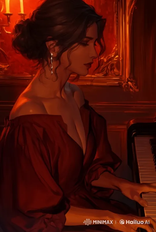 Romantic Pianist in Candlelit Room - Live2D Animation – AI Generated Video | Hailuo AI