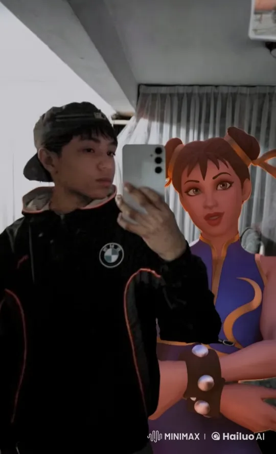 Intimate Moment: Person and Video Game Character Kiss – AI Generated Video | Hailuo AI
