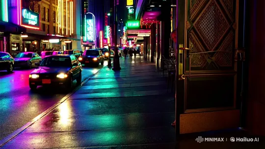 Vibrant Nightclub Exit: Drunk Blonde in Gold Dress – AI Generated Video | Hailuo AI