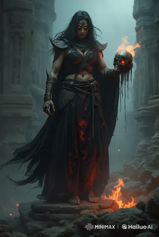 Mystical Warrior Performs Enchanting Tribal Dance in Ancient Ruins – AI Generated Video | Hailuo AI