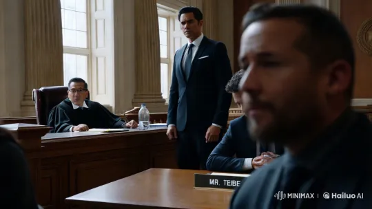 Solemn Courtroom Drama with Testimonies of Witnesses – AI Generated Video | Hailuo AI