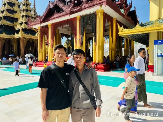 Friends Practice Kung Fu in Front of Golden Temple – AI Generated Video | Hailuo AI