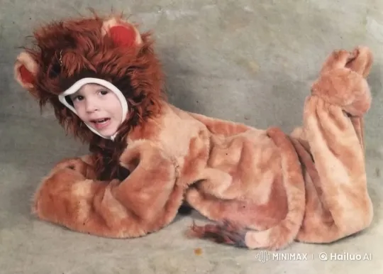 Child Mimics Lion in Cozy Costume – AI Generated Video | Hailuo AI