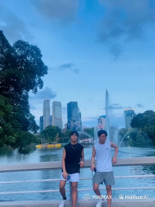 Young Men Practice Kung Fu in Scenic Park – AI Generated Video | Hailuo AI